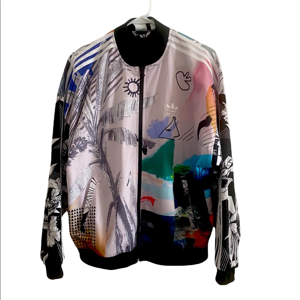 Adidas floral track jacket